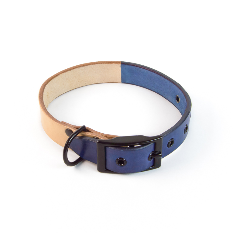 Duotone Dog Collar in Blue | Cord Shoes and Boots | Made in the USA